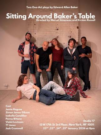 Red Door’s most recent success is <i>Sitting Around Baker’s Table--</i>two one-act plays showcasing the work of the late, renowned New York playwright Edward Allen Baker. <i>Face Divided</i> and <i>A Dead Man’s Apartment</i> were directed by Kirsten Russell and Marcel Simoneau, respectively.