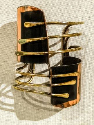 Art Smith's mid-20th century Modern Cuff bracelet is sculpture to be worn.