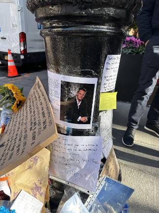 Matthew Perry memorial outside NYC Friends apartment grows as fans leave  flowers and heartfelt tributes to late star following his shock death aged  54