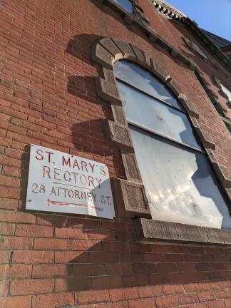 Sign for St. Mary’s Rectory, 28 Attorney St.