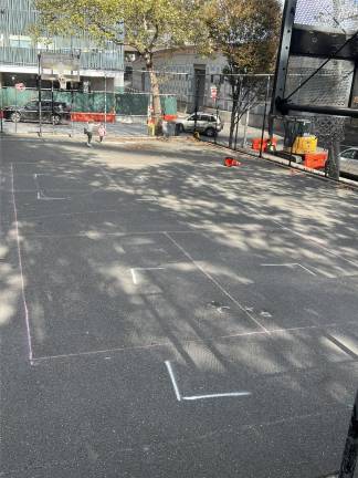 The shared courts at Twenty-Four Sycamores Park, on East 60th Street. They’ll remain similar under a redesign, after local pushback over initial plans to establish separate pickleball courts.