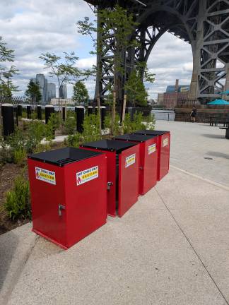 The bins say hot coals only but . . .