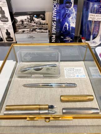 “Space Pen” display case. Photo: James Pothen