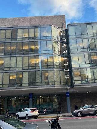 Bellevue Hospital. Three officers that were employed there in January 2022 have been indicted by the Manhattan D.A., with prosecutors alleging that they brutalized a visitor while discharging him.