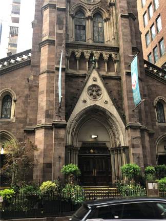 The historic 153-year-old St. John the Baptist Church on West 30th Street, south of Penn Station, is one of the many entities that could be forced to move if Amtrak pushes to expand the Penn Station footprint to the south.