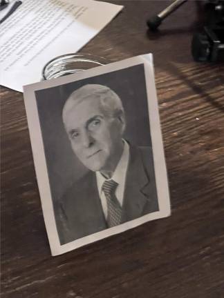 Goldstein displayed a portrait of her late husband Robert during a July 21 press conference on the planned lawsuit.