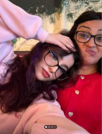 Stephanie Rodas (left) released a humorous photo of her mom, Diana Agudelo, who suffered a brutal beating as she was taking a short cut across Randall’s Island from her job at the Museum of the City of New York to her home in Astoria. Police have a suspect in custody and charged him with attempted murder.