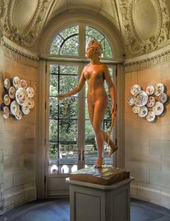 A display of rare porcelains, both old and new, graces the Frick's Portico Gallery. Photo by Adel Gorgy
