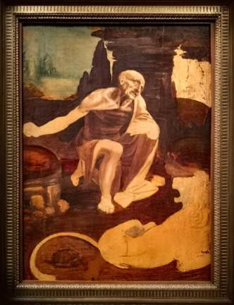 Leonardo da Vinci's Saint Jerome Praying in the Wilderness visited The Met.
