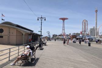 The boardwalk at Coney Island.