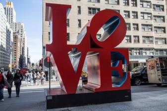 New York City’s famous ‘love’ sculpture. Photo: Public domain