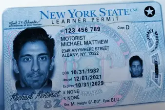 An example of a New York State REAL ID.