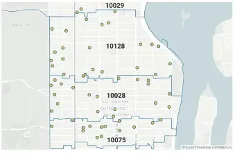 The outbreak, which infected more than 90 people, was concentrated within three ZIP codes that roughly encompass the Carnegie Hill and Yorkville neighborhoods.