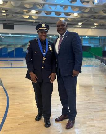 Sergeant Anita Moore (left) at NYPD Medal Day, June 12, 2025.
