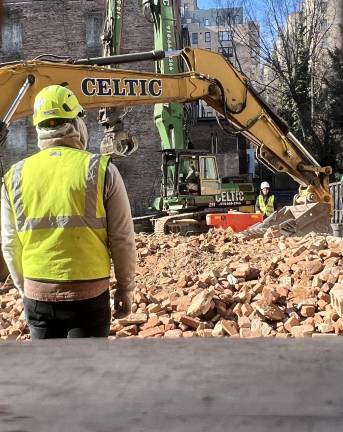 Demolition at the site of a future luxury tower on E. 80th St. seemed to be nearing completion on Thursday, Jan. 22.