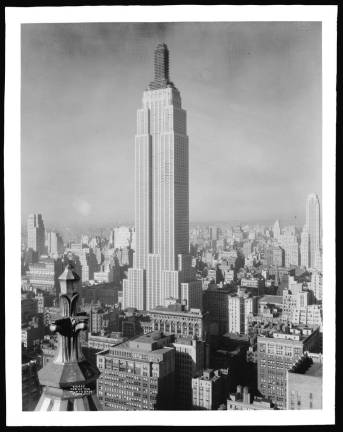 Wurts Bros., Empire State Building, view from top of N.Y. Life Building, 1931. Museum of the City of New York, Wurts Bros. Collection, gift of Richard Wurts.