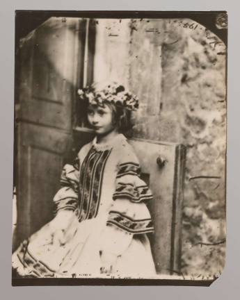 Alice Liddell in wreath as &#x201c;Queen of May.&#x201d; 1860. Albumen print of a photograph by Lewis Carroll (1832&#x2013; 1898). Gift of Arthur A. Houghton, Jr., The Morgan Library &amp; Museum. Photography by Graham S. Haber, 2015.