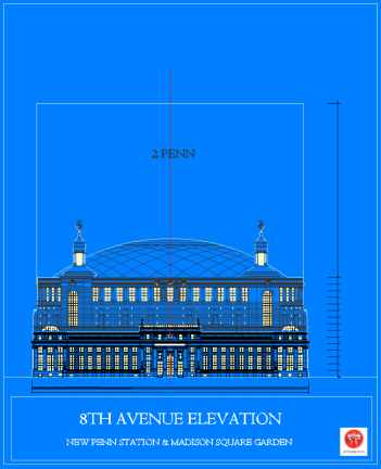 8th Avenue view of New Penn Station