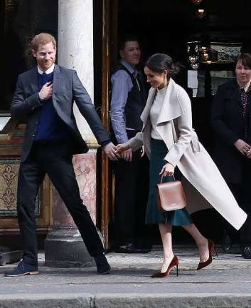 Prince Harry and Meghan Markle in Belfast a few weeks before their wedding. Photo: Northern Ireland Office