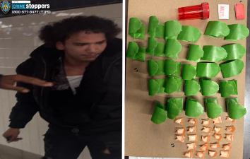 Left: Wanted for assault in Canal Street subway station; Right: Crack from recent Washingon Square Park arrest.