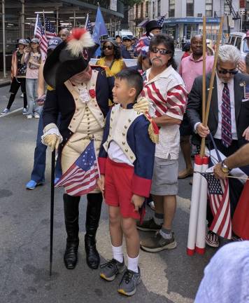 Independence Day Parade in Lower Manhattan with Marquis de Lafayette, July 4, 2025.