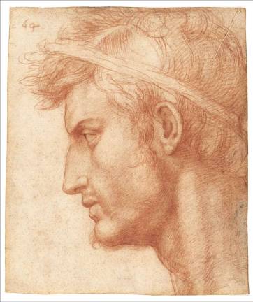 Andrea del Sarto (1486&#x2013;1530), Study for the Head of Julius Caesar, ca. 1520 Red chalk, 8 7/16 x 7 1/4 inches The Metropolitan Museum of Art, New York, partial and promised gift of Mr. and Mrs. David M. Tobey &#xa9;The Metropolitan Museum of Art. Image source: Art Resource, NY