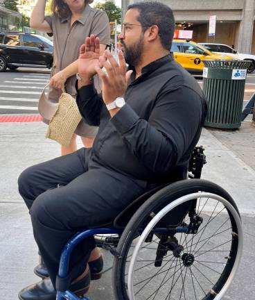 MTA Chief Accessibility Officer Quemuel Arroyo, above, is one of the 1 million mobility-challenged New Yorkers who use city subways and buses. A paraplegic since he was 18 years ago, Arroyo is an important voice in the Metropolitan Transportation Authority’s decision-making.