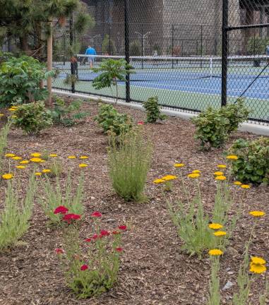 New flower plantings add a jovial touch.