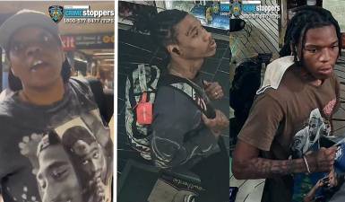 Wanted for subway assault at 59th Street &amp; Lexington Avenue (left); robbery in Yorkville.