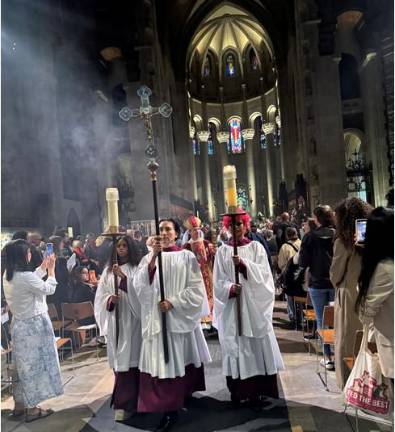 The Feast of St. Francis of Assisi at St. John the Divine still features the blessing of the animals, although the procession of exotic animals including camels and llamas was not held this year.