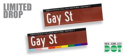 The Gay Street signs release especially for Pride Month.