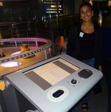 Yesmil Polanco, a junior at NYC iSchool, has made film and sound recordings as well as written poetry since joining Girls Write Now earlier this year. Photo: Linda Kleinbub