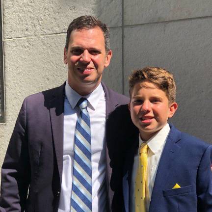 Dan Quart with his son Sam. Photo: Dan Quart on Twitter