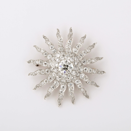 Howard &amp; Co. diamond sunburst brooch/pendant ca. 1905 is a fantastic example of New York jewelry work. $175,000.