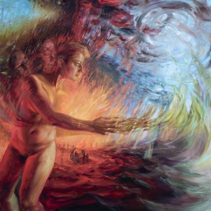 Nicole Cooper painted “Weaving Possibilities,” an oil painting on canvas in 2024.