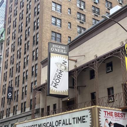 The Eugene O’Neill Theater has reopened to the public following a three-alarm fire that broke out on May 4. The long-running play “The Book of Mormon” is back on stage.