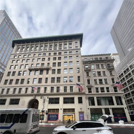 The former Lord and Taylor Building (left) has been used by Amazon as a major office space since 2023. During their renovation of the space, Amazon cleaned up toxic chlorine compounds from soil on the lot.