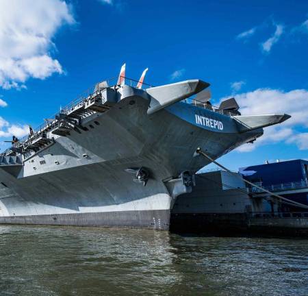 Taking place on board USS <i>Intrepid</i> this weekend is a free movie night, a showcase from the Harlem Globetrotters, performances by U.S. Army and U.S. Coast Guard silent drill teams, and a Search and Rescue Demonstration.