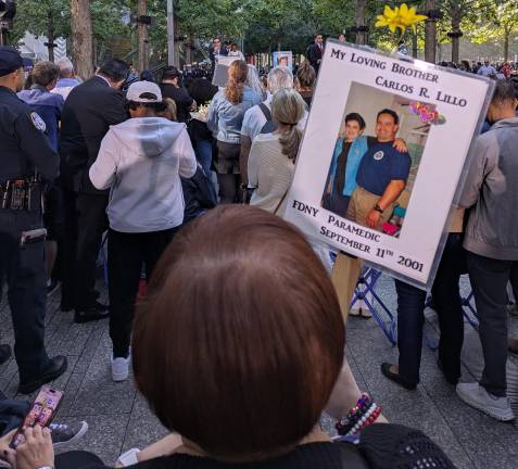 “My Loving Brother, Carlos R. Lillo,” FDNY paramedic who died on 9/11.
