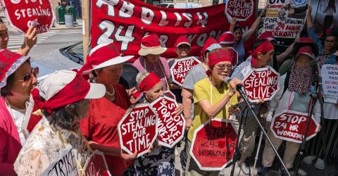 “No More 24” Bill Stalls: Menin, Mamdani Mocked at City Hall Protest
