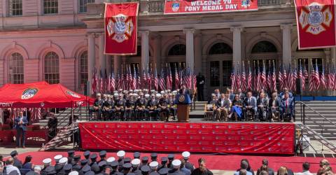 FDNY Medal Day Brings Firefighters & Families to City Hall