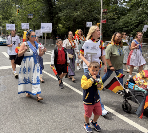 German American Steuben Day Parade marching up Fifth Avenue, Sept. 19.
