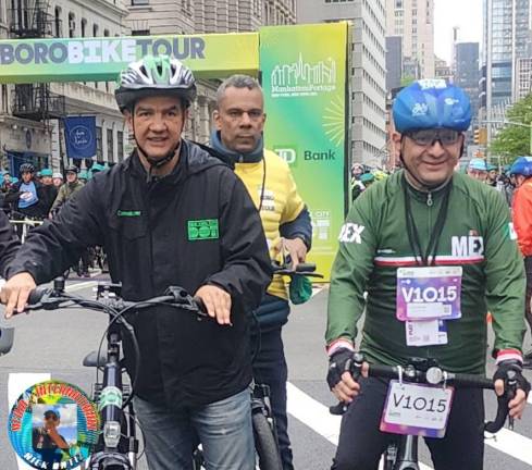 The 40-mile TD 5 Boro Bike Tour started in Tribeca and finished on Staten Island. Photo: Nick Ortiz/Facebook