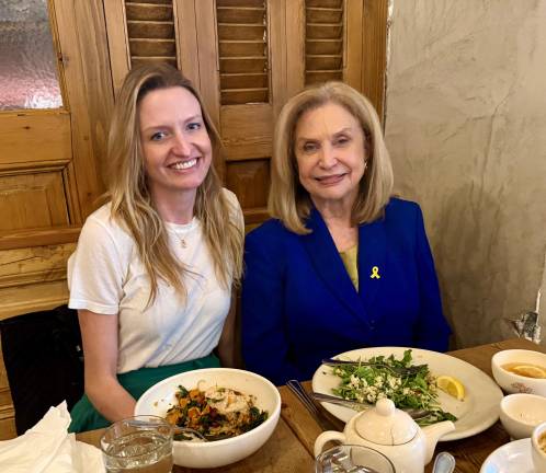 Virginia Maloney (left) is running for City Council on the East Side in November while former Congress woman Carolyn Maloney said people have been contacting her after Jerry Nadler said he won’t seek re-election in 2026. Maloney lost her seat to Nadler in 2022 when redistricting forced the two veteran Congressional leaders to face off in a primary.