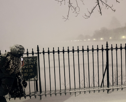Jacqueline Kennedy Onassis Reservoir in Central Park on Feb. 22.