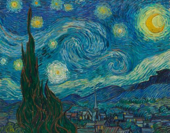 <b>The Starry Night.</b><b> Saint RÃ©my, June 1889.</b><b> Oil on canvas; Acquired through the Lillie P. Bliss Bequest. Digital Image ©The Museum of M.</b> Photo: The Museum of Modern Art