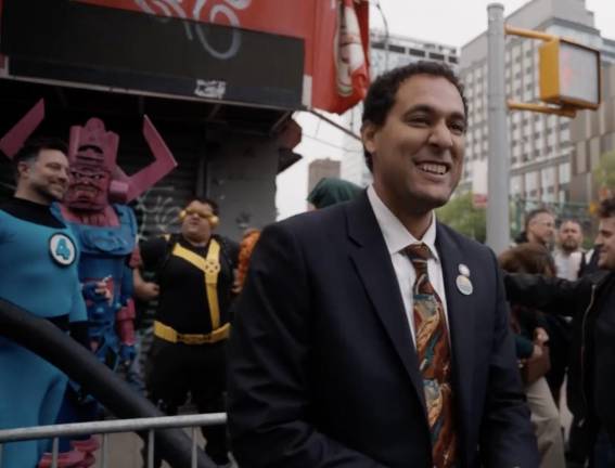 Jack Kirby Way and the Council Member who helped make it happen, Christopher Marte.