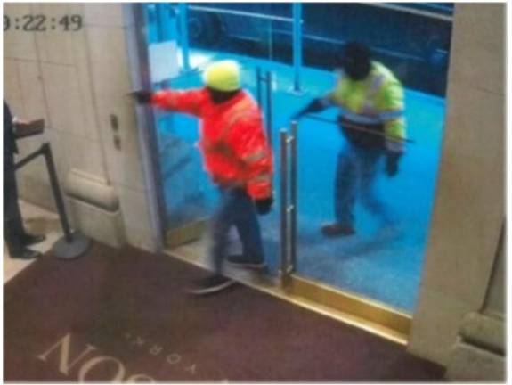 Federal prosecutors claim the footage shows two alleged mobsters Frank Dipietro and Vincent Cerchio sticking up Bayco Jewlery, a high-end store on the Upper East Side. They also hit a story in Chinatown last month before being nabbed by feds. Photo: SDNY