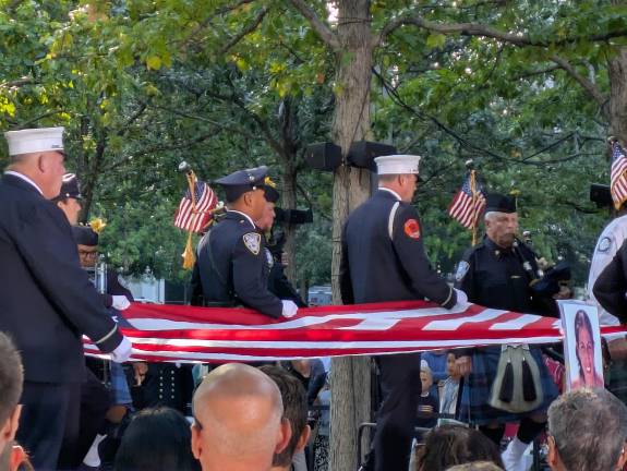 Carrying of the flag.