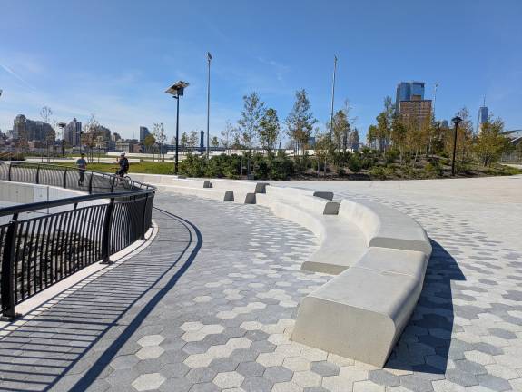 Looking south at the East River Park ampitheater.